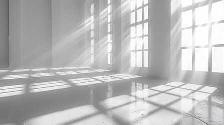 Elegant White Photography Studio Backdrop Collection created with Generative AI technologyの素材