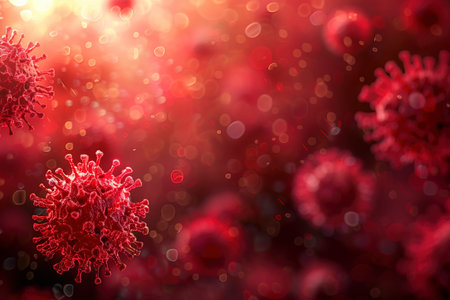 Red Virus Balls: A Dystopian Tale of Chaos and Intrigue created with Generative AI technologyの素材