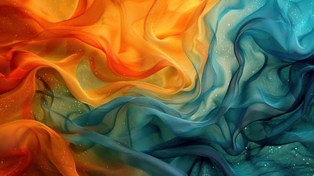 Colorful Textile Spirals: Dynamic Patterns and Vibrant Swirls crafted with Generative AI technologyの素材