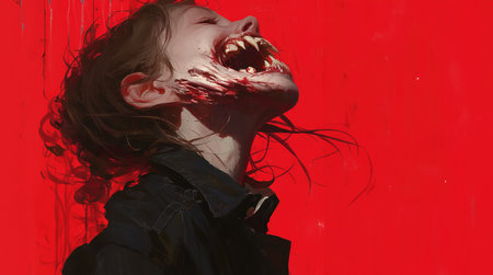 Mesmerizing Vampiric Charisma: Enchanting and Alluring Visuals created with Generative AI technologyの素材