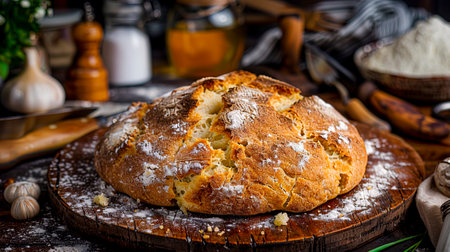 Crafted with Love: Traditional Handmade Soda Bread, made with Generative AI technologyの素材