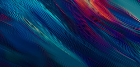 Vibrant Fiber Optic Network Transforms into Mesmerizing Abstract Art, highlighting the allure of technology created with Generative AI technologyの素材