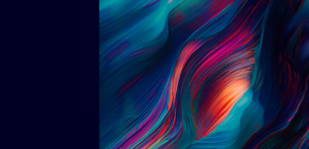 Vibrant Fiber Optic Network Transforms Into Mesmerizing Abstract Art, Highlighting Tech Beauty created with Generative AI technologyの素材
