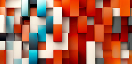 Vibrant Geometric Patterns for Modern Backdrops created with Generative AI technologyの素材
