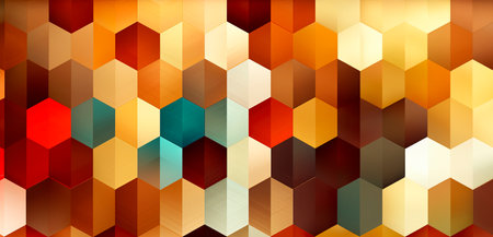 Vibrant Geometric Patterns: Abstract Shapes and Colors for Modern Designs created with Generative AI technologyの素材