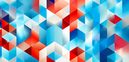 Vibrant Geometric Designs: Embracing Futuristic Polygon Patterns created with Generative AI technologyの素材