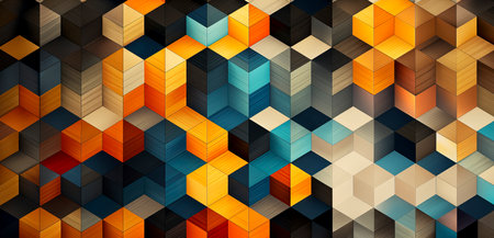 Vibrant Geometric Designs for Cutting-Edge Creations, created with Generative AI technology.の素材