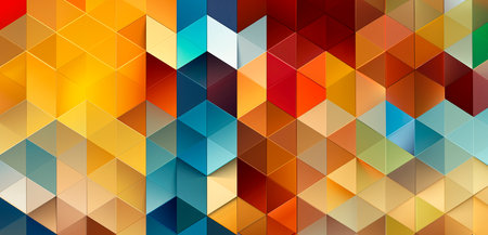 Geometric Harmony: Vibrant Patterns for Graphic Design Backgrounds created with Generative AI technologyの素材