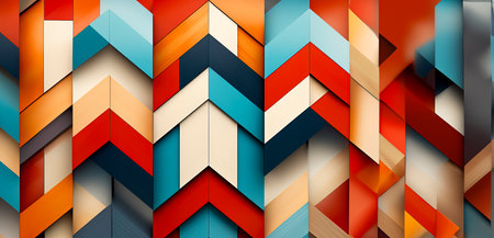 Vibrant Geometric Patterns: Abstract Polygonal Shapes Collection created with Generative AI technologyの素材