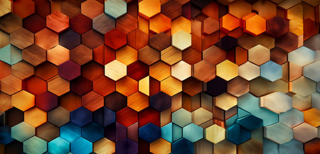 Vibrant Geometric Patterns for a Modern Aesthetic Background created with Generative AI technologyの素材