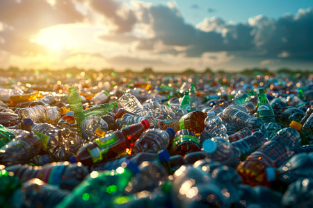 Revolutionizing Environmental Awareness Colored Plastic Recycling Solutions to Combat Pollution created with Generative AI technologyの素材