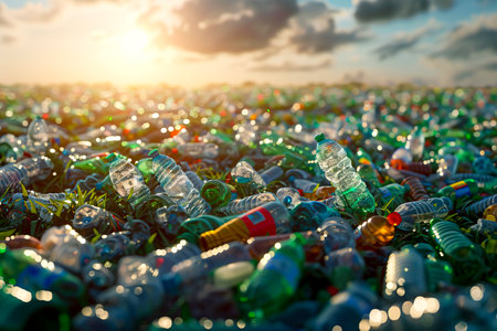 The Plastic Pandemic Unveiling the Environmental Crisis of Unrecycled Plastics created with Generative AI technologyの素材