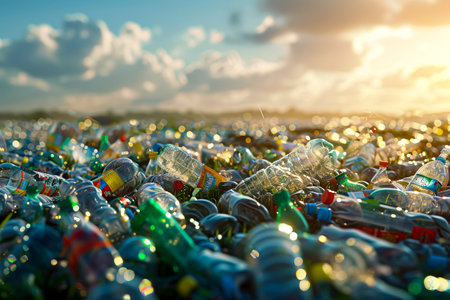 Revolutionizing Plastic Recycling and Fighting Environmental Pollution with 32K UltraRealistic Creative Backgrounds, created with Generative AI technologyの素材