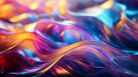Ethereal and Vibrant Macro Vision created with Generative AI technologyの素材