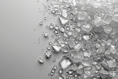 Crystal Clear Stunning Commercial Photography of Transparent Beads on White Background in 8K Resolution, created with Generative AI technologyの素材