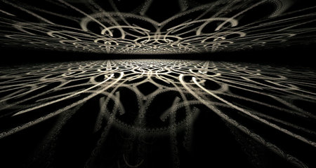 Fractal Views: Captivating Abstract Landscapes on the Horizonの写真素材