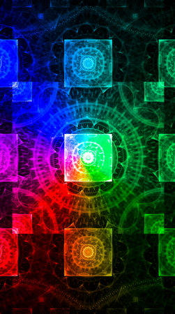 Radiant Laser Light Background: A Stunning Visual Symphonyの写真素材