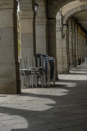Historical Architectural Details in Ãvila, Spainの写真素材