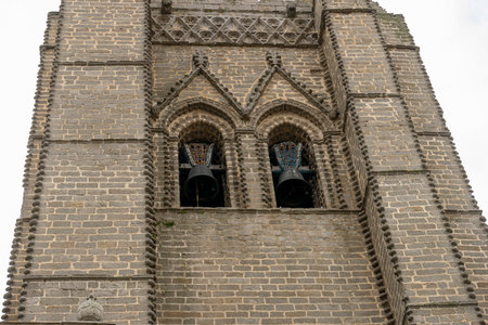 Avila Cathedral of the Savior with City Wallsの写真素材
