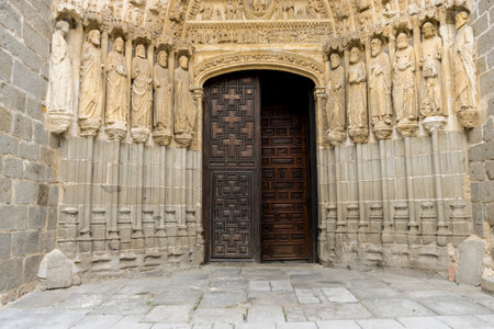 Avila Cathedral (Catedral del Salvador) - Historic Landmark in Spainの写真素材