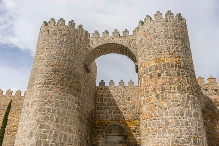 Avila City Walls: Historic Fortifications of Castilla y LeÃ³n, Spainの写真素材