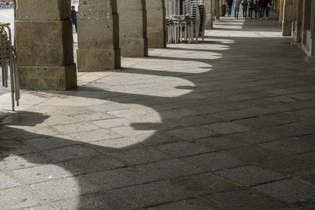 Architectural Details in the Streets of Ãvila, Spainの写真素材