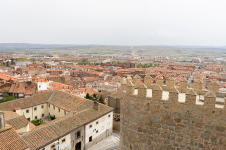 Scenic Views of Ãvila, Spain from the City Wallsの写真素材