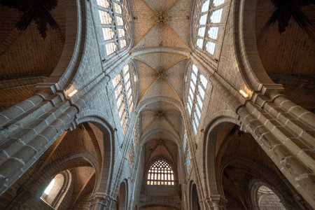 Stunning Gothic and Romanesque Features in Ãvila Cathedralの写真素材