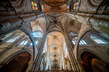 Holy Week Celebration at Avila Cathedral, Spainの写真素材