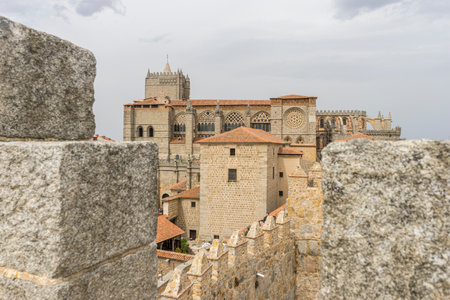 The Knightly Splendor of Avila's Walls: A Spanish Historical Treasureの写真素材