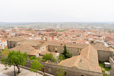 Stunning Overlook of Ãvila City from the Ancient Wallsの写真素材