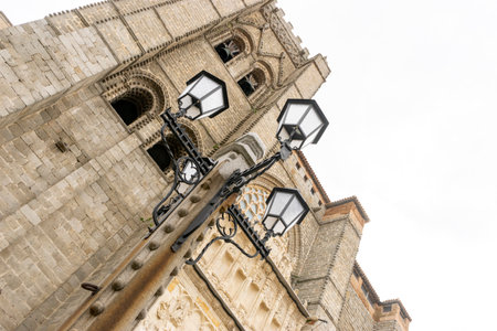 Intricate Details of Ãvila Cathedral's Stone Wallsの写真素材