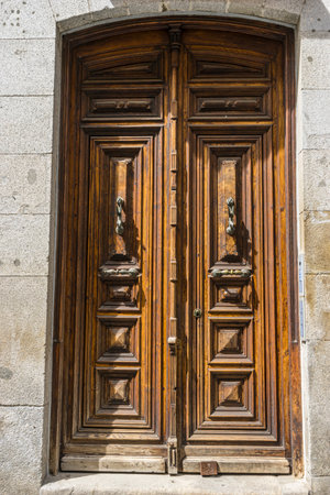 Avila's Architectural Beauty - Street Details in Spainの写真素材