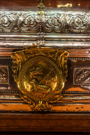 Intricate Religious Goldsmithing Detailsの写真素材