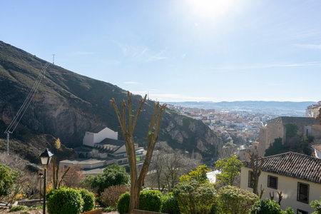 Cuenca's Iron Bridge with Hanging Houses in Spainの写真素材