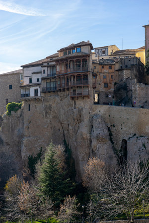 Discover the Hanging Houses of Cuenca, Spain - A Marvel of Architectureの写真素材