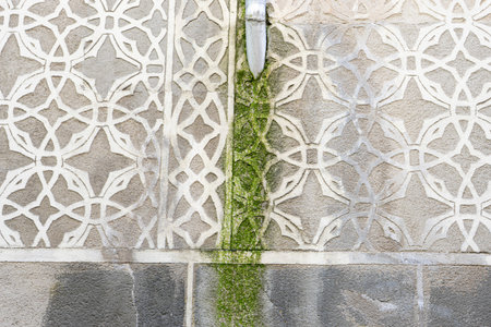 Decorative Wall with Intricate Patterns in Segovia, Spain