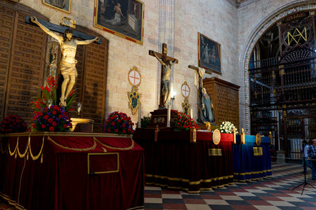 Religious altars in Segovia Cathedral, Spain