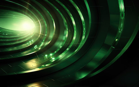 3D rendering of abstract technology digital hi-tech concept background.の素材