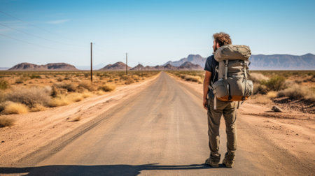 Hike in the desert of Namib Naukluft National Park in Namibiaの素材