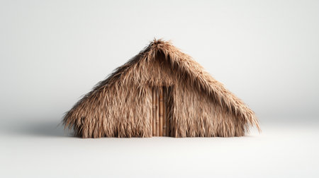 Bamboo thatched hut design showcase for architectural concepts and nature-inspired structures.の素材