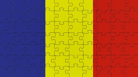 Complete flag jigsaw puzzle.の写真素材