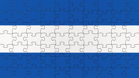 Complete flag jigsaw puzzle.の写真素材