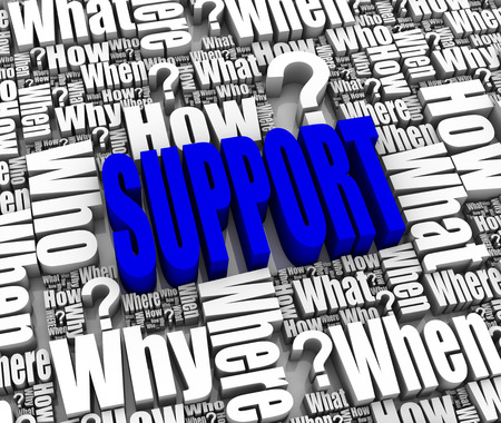 Group of support related 3D words. Part of a series.の写真素材