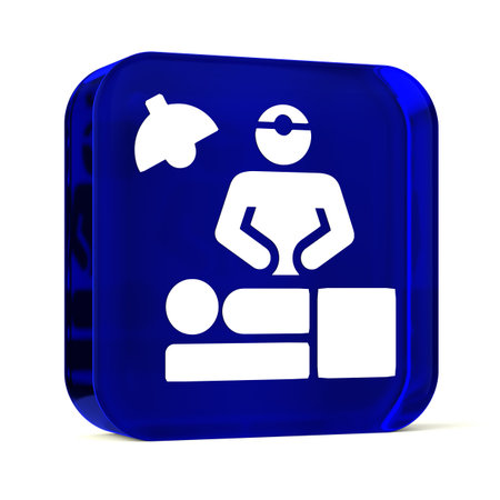 Glass button icon with white health care sign or symbolの写真素材