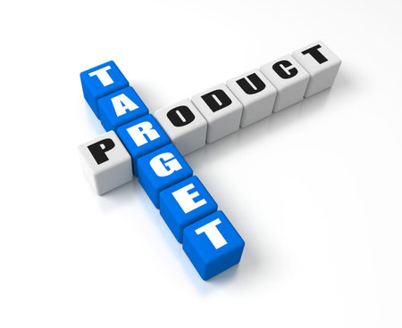 Target Product crosswords. Part of a business concepts series.の写真素材