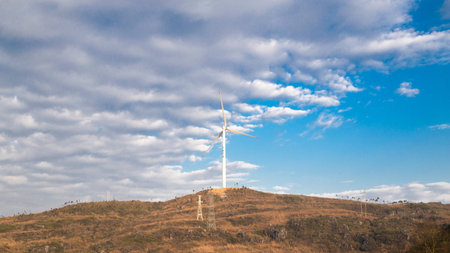 Mountain wind power station