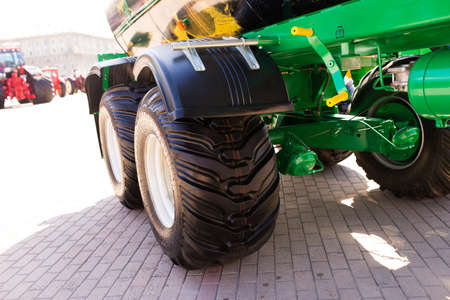 Minsk, Belarus - 07.14.2020. Combines and tractors agricultural machinery exibitionのeditorial素材