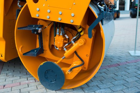 Minsk, Belarus - 07.14.2020. Combines and tractors agricultural machinery exibition