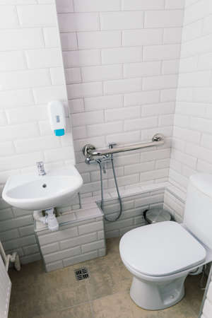 Toilet and Washroom in a modern hospital, bathroomの写真素材